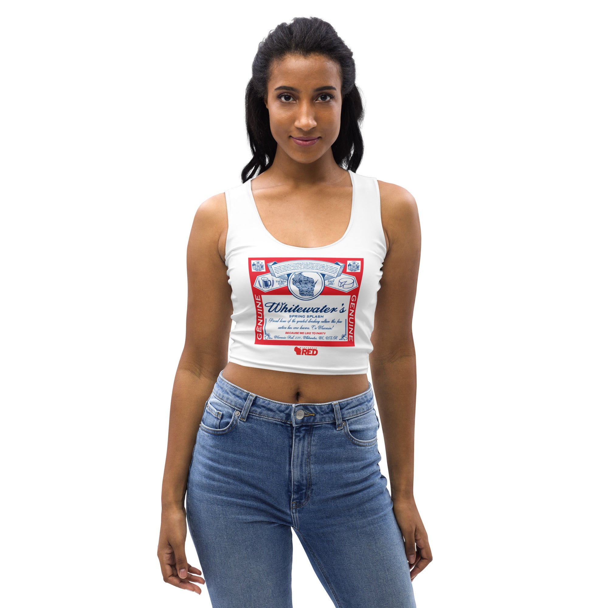 Whitewater's Spring Splash King of Parties Crop Tank
