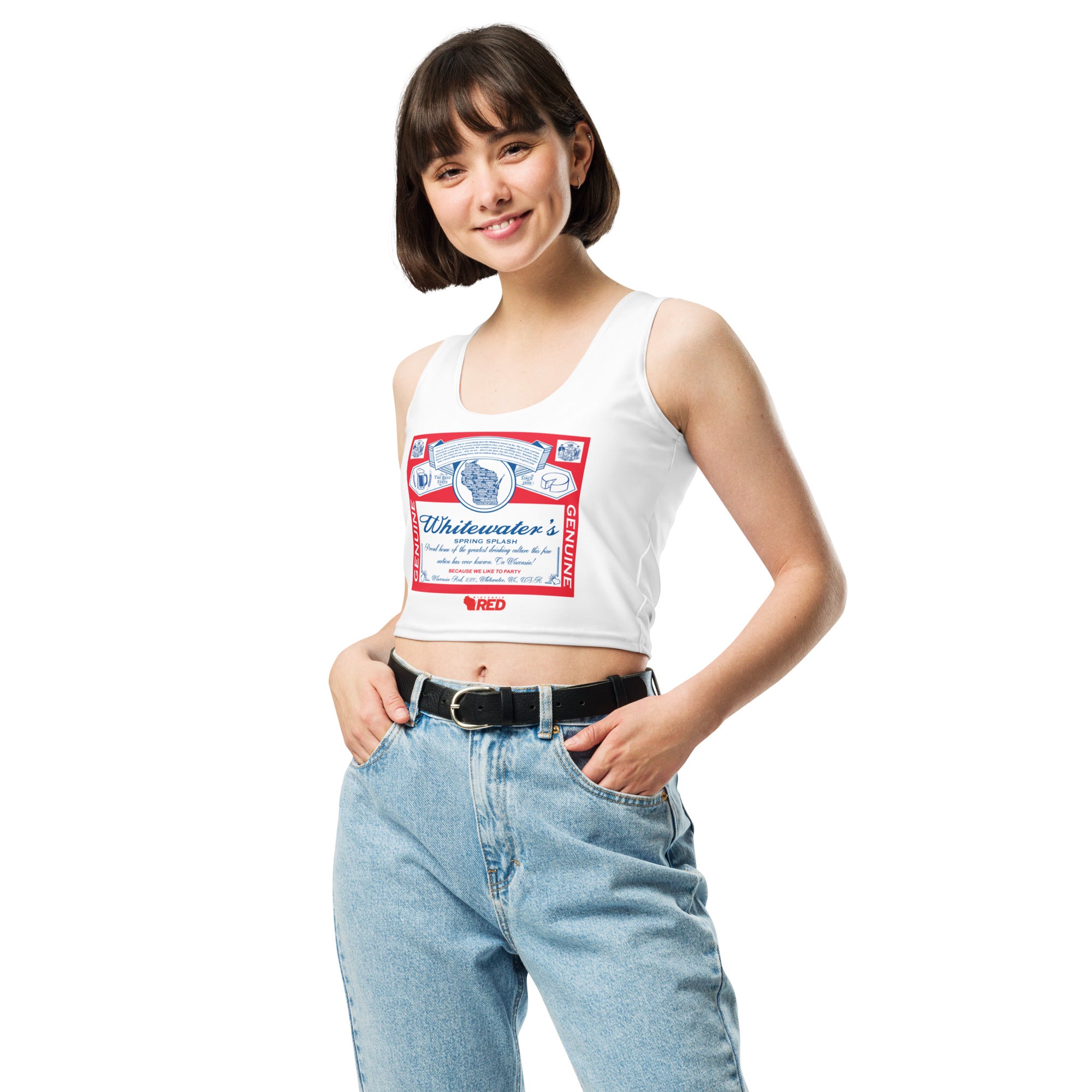 Whitewater's Spring Splash King of Parties Crop Tank