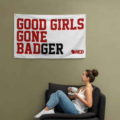 Good Girls Gone BADger Flag (White)