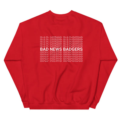 BNB: Bad News Badgers Text Crewneck