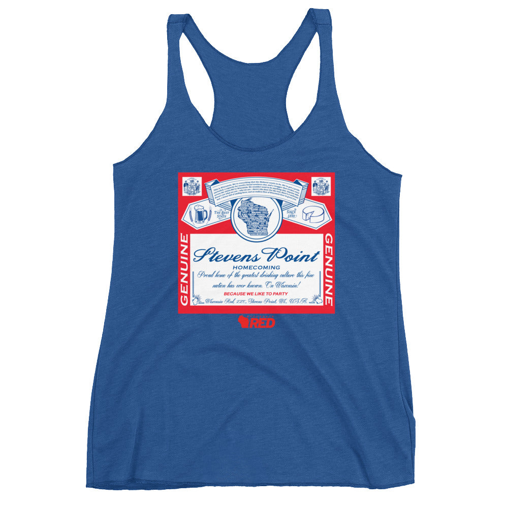 Stevens Point: Homecoming - King of Parties Racerback Tank