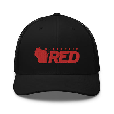 Wisconsin RED Logo Trucker Cap