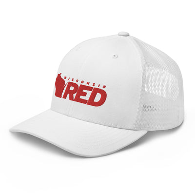 Wisconsin RED Logo Trucker Cap