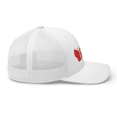 Wisconsin RED Logo Trucker Cap