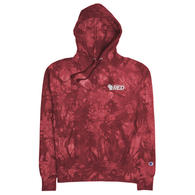 Wisconsin Red Logo Champion Tie-Dye Hoodie